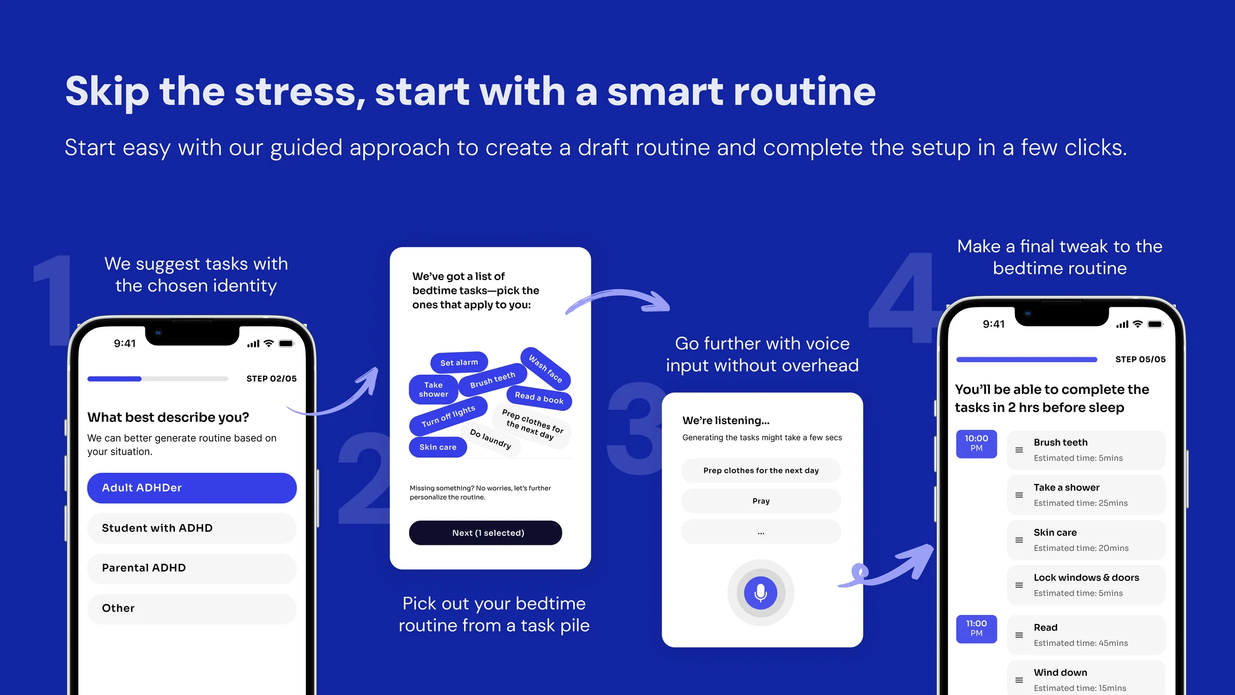 Moonu smart routine setup flow